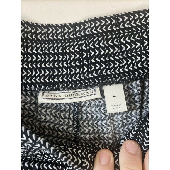 Dana Buchman Womens Wide Leg Black White Summer Capris Size Large L - Picture 3 of 7